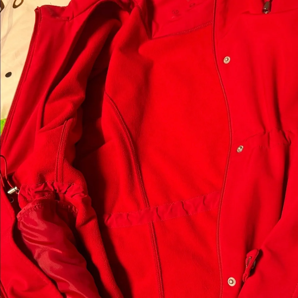 Nautica Red Hooded Jacket with Snap & Zip Closure - Picture 7 of 7